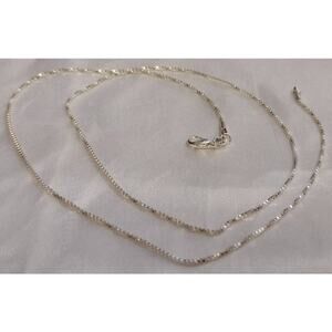 Sterling Silver 925 Plated 22 Inch Box Chain‎ Necklace New 1/16th" Wide Lobster